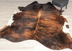 Dark Brindle Cowhide Rug (Size: 280 x 240 CM)