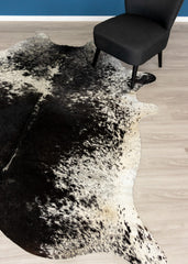 Salt Pepper Black & White Cowhide Rug (Size: 240 x 210 CM)