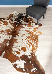 Salt Pepper Tri-Color Cowhide Rug (Size: 230 x 200 CM)