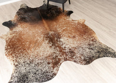 Salt Pepper Tri-Color Cowhide Rug (Size: 250 x 190 CM)