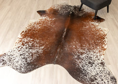 Salt Pepper Tri-Color Cowhide Rug (Size: 230 x 190 CM)