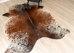 Salt Pepper Tri-Color Cowhide Rug (Size: 230 x 190 CM)