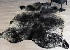 Salt Pepper Black & White Cowhide Rug (Size: 230 x 190 CM)