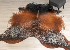 Salt Pepper Tri-Color Cowhide Rug (Size: 250 x 200 CM)
