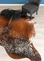 Salt Pepper Tri-Color Cowhide Rug (Size: 250 x 200 CM)