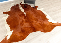 Hereford Brown And White Cowhide Rug (Size: 250 x 220 CM)