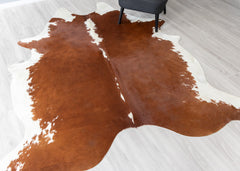 Hereford Brown And White Cowhide Rug (Size: 240 x 210 CM)