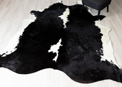 Black And White Cowhide Rug (Size: 250 x 220 CM)