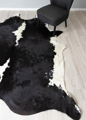 Black And White Cowhide Rug (Size: 250 x 220 CM)
