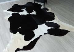 Black And White Cowhide Rug (Size: 240 x 210 CM)
