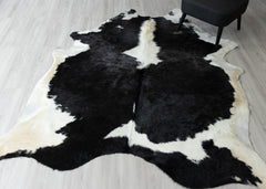 Black And White Cowhide Rug (Size: 230 x 200 CM)