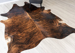 Dark Brindle Cowhide Rug (Size: 250 X 210 CM)