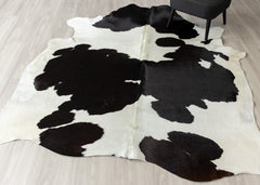 Black And White Cowhide Rug (Size: 260 X 230 CM)