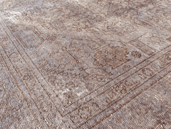 Vintage Tabriz Hand-Knotted Wool Persian Rug