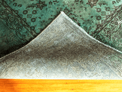 Vintage Overdyed Tabriz Hand-Knotted Wool Persian Rug