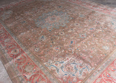 Vintage Mahal Hand-Knotted Wool Persian Rug