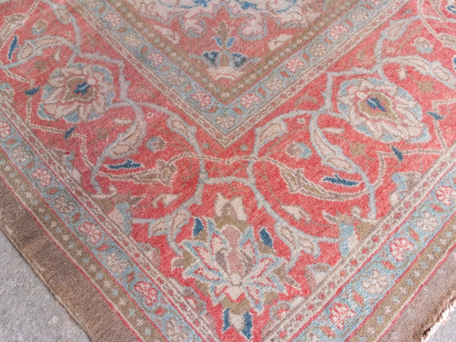 Vintage Mahal Hand-Knotted Wool Persian Rug