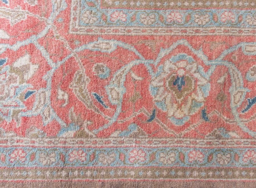 Vintage Mahal Hand-Knotted Wool Persian Rug