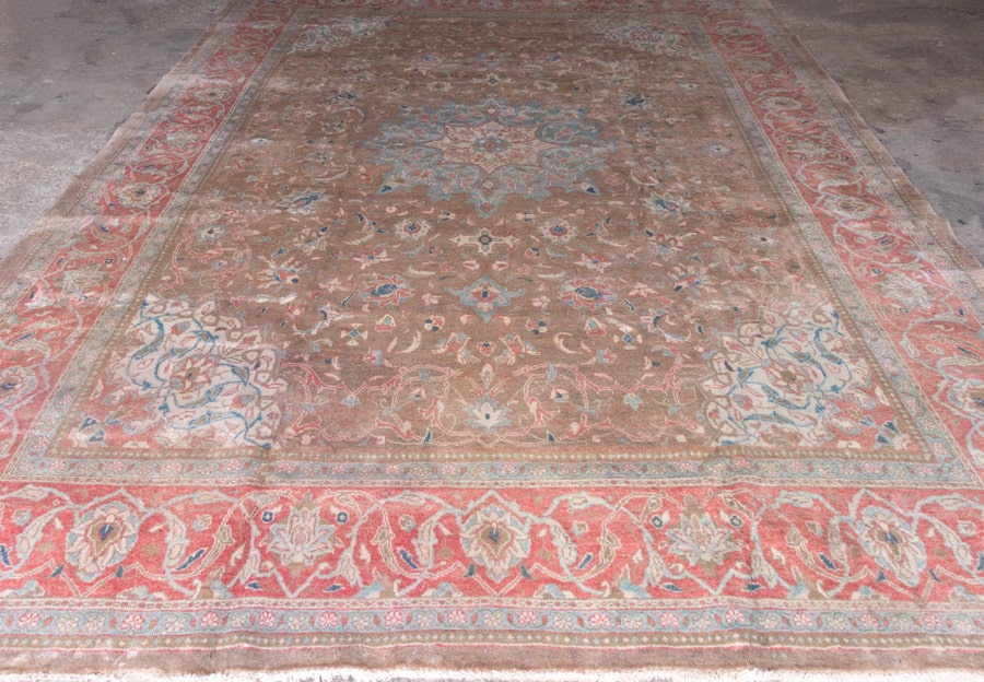 Vintage Mahal Hand-Knotted Wool Persian Rug