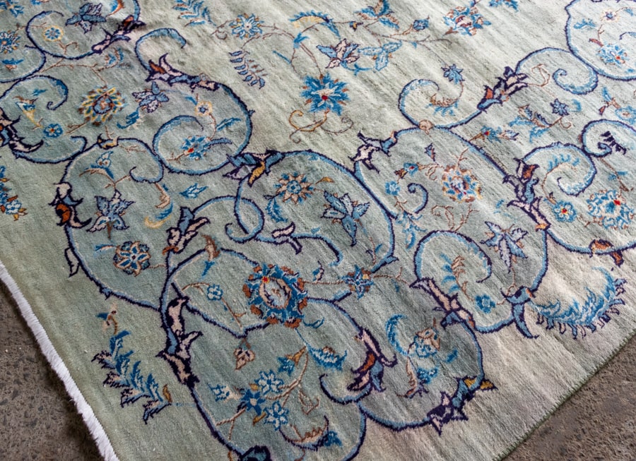 Vintage Kerman Hand-Knotted Wool Persian Rug