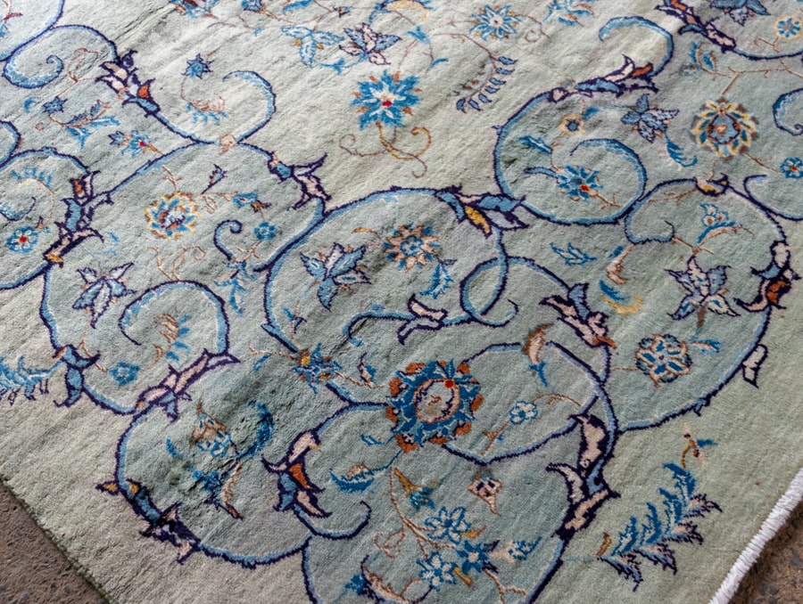 Vintage Kerman Hand-Knotted Wool Persian Rug