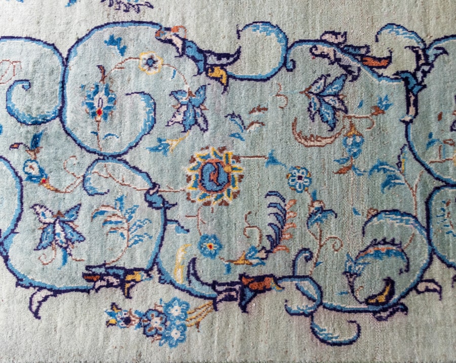 Vintage Kerman Hand-Knotted Wool Persian Rug