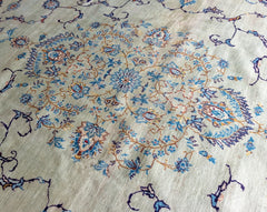 Vintage Kerman Hand-Knotted Wool Persian Rug