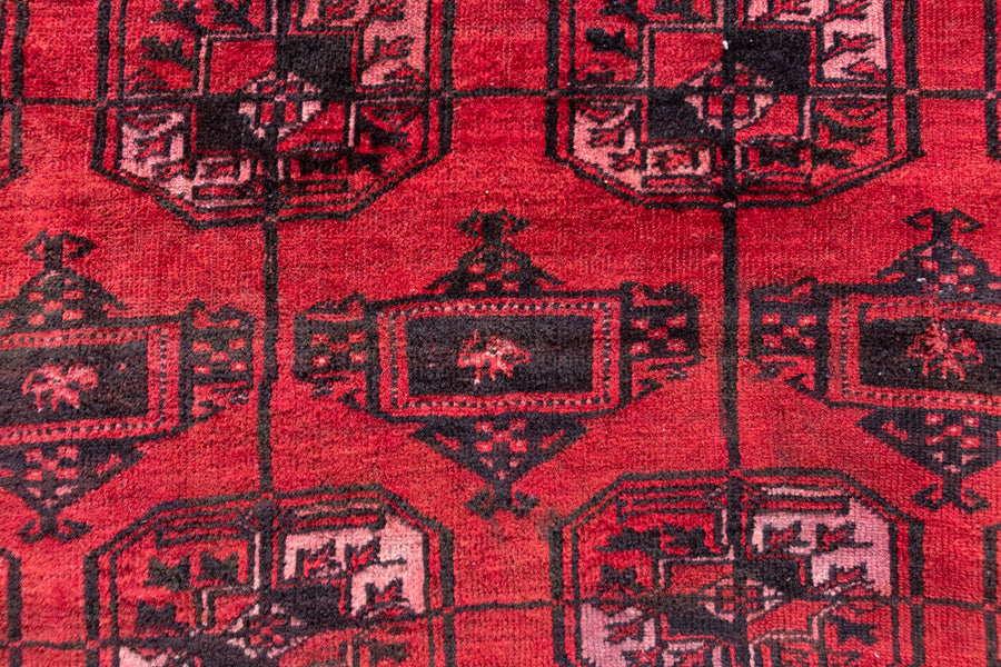 Vintage Baluch Hand-Knotted Wool Persian Rug