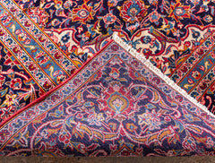 Vintage Kashan Hand-Knotted Wool Persian Rug