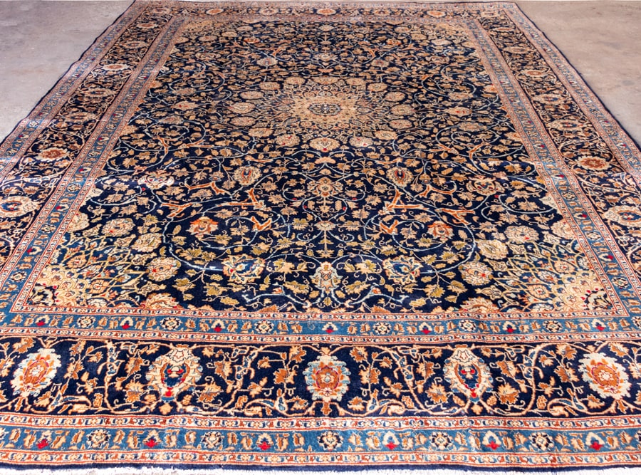 Vintage Kashmar Hand-Knotted Persian Wool Rug