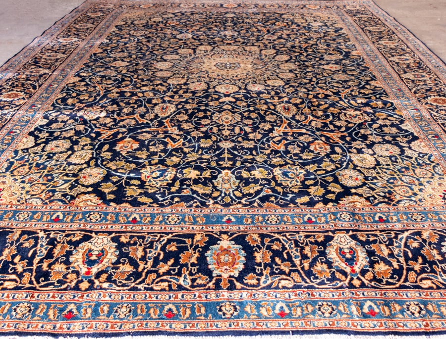 Vintage Kashmar Hand-Knotted Persian Wool Rug