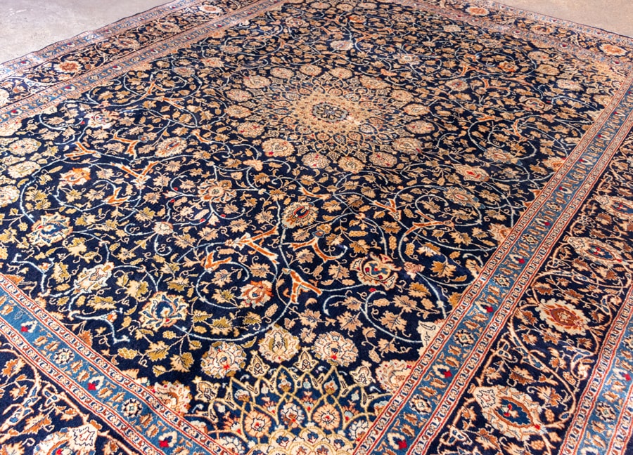 Vintage Kashmar Hand-Knotted Persian Wool Rug