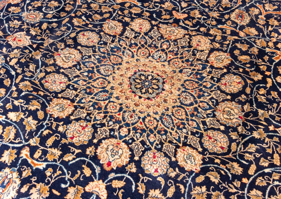 Vintage Kashmar Hand-Knotted Persian Wool Rug