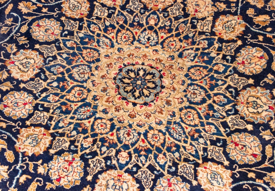 Vintage Kashmar Hand-Knotted Persian Wool Rug