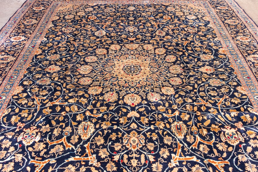 Vintage Kashmar Hand-Knotted Persian Wool Rug