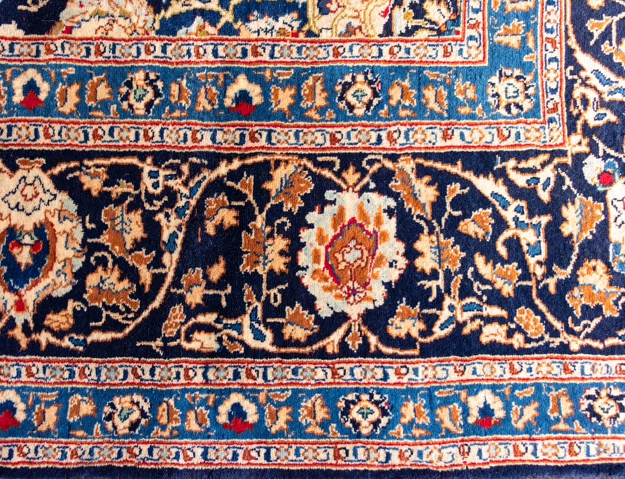 Vintage Kashmar Hand-Knotted Persian Wool Rug