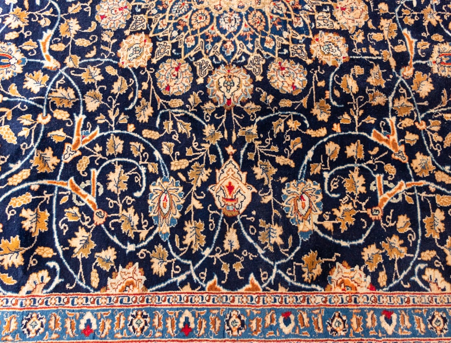 Vintage Kashmar Hand-Knotted Persian Wool Rug