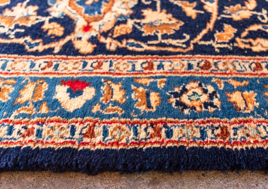 Vintage Kashmar Hand-Knotted Persian Wool Rug