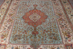 Vintage Tabriz Hand-Knotted Wool Persian Rug