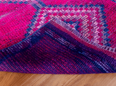 Vintage Turkish Hand- Knotted Wool Runner Rug