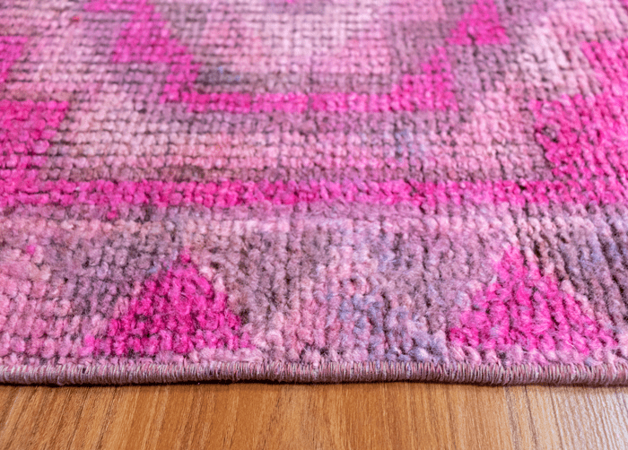 Vintage Turkish Hand- Knotted Wool Runner Rug