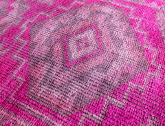 Vintage Turkish Hand- Knotted Wool Runner Rug