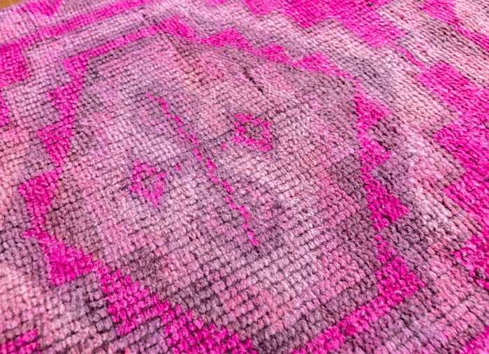 Vintage Turkish Hand- Knotted Wool Runner Rug