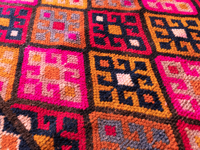 Vintage Turkish Hand- Knotted Wool Runner Rug