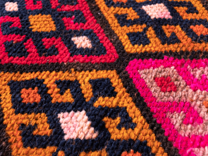 Vintage Turkish Hand- Knotted Wool Runner Rug