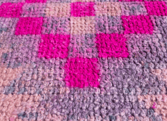 Vintage Turkish Hand- Knotted Wool Runner Rug