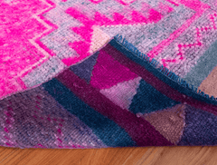 Vintage Turkish Hand- Knotted Wool Runner Rug