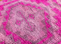 Vintage Turkish Hand- Knotted Wool Runner Rug