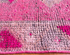 Vintage Turkish Hand- Knotted Wool Runner Rug