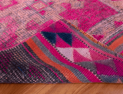 Vintage Turkish Hand- Knotted Wool Runner Rug